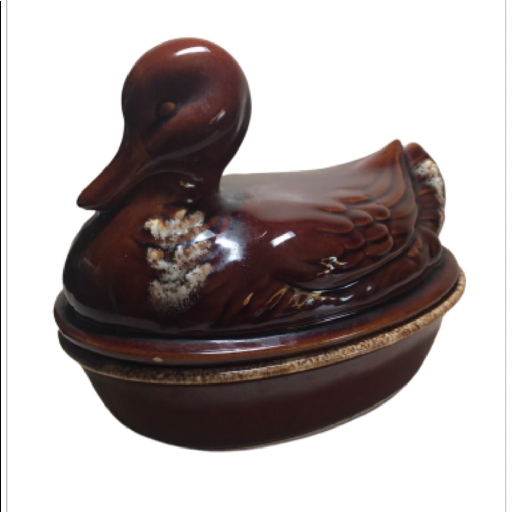 Vintage Duck casserole dish MCM